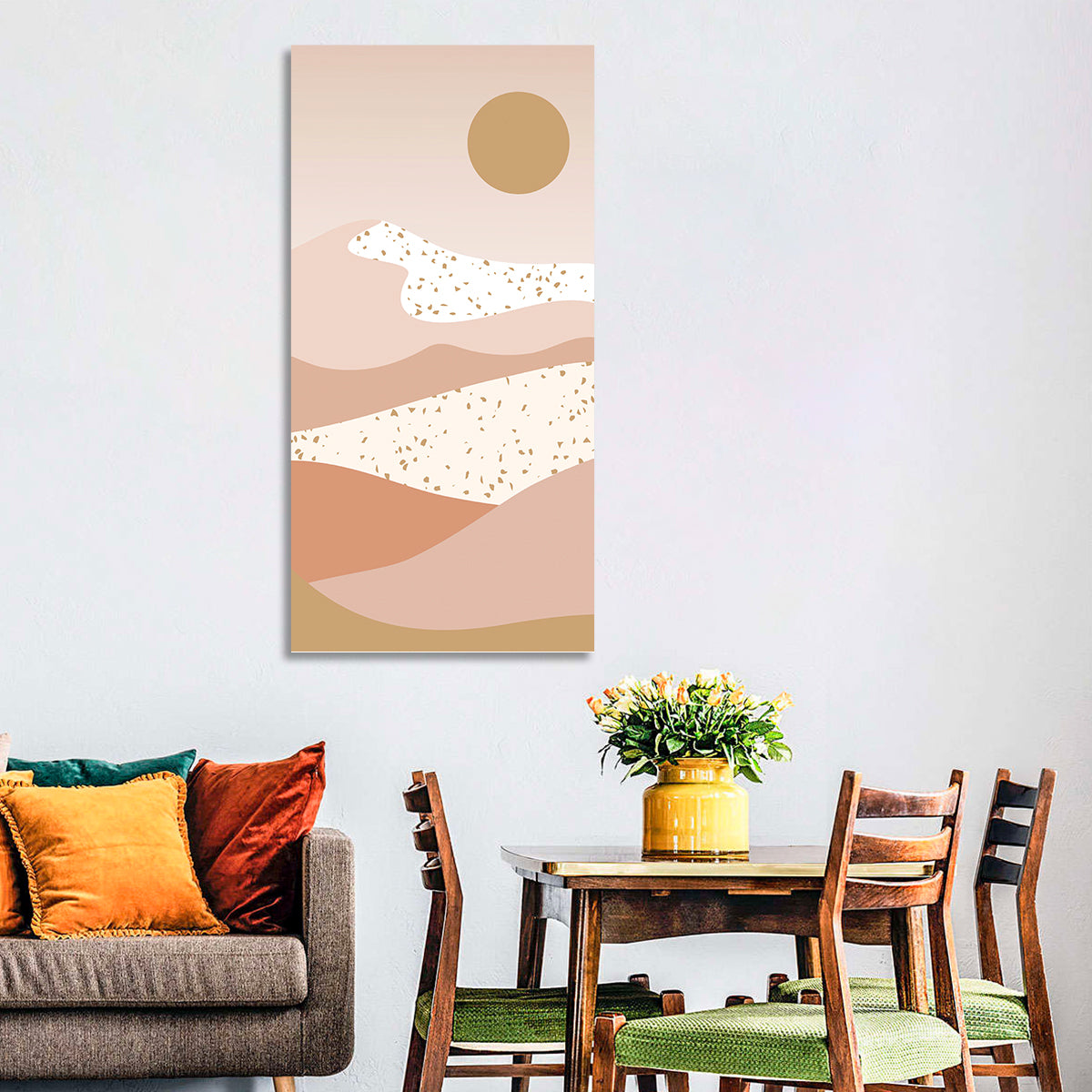 Terrazzo Desert Hills Wall Art in a room, portrait