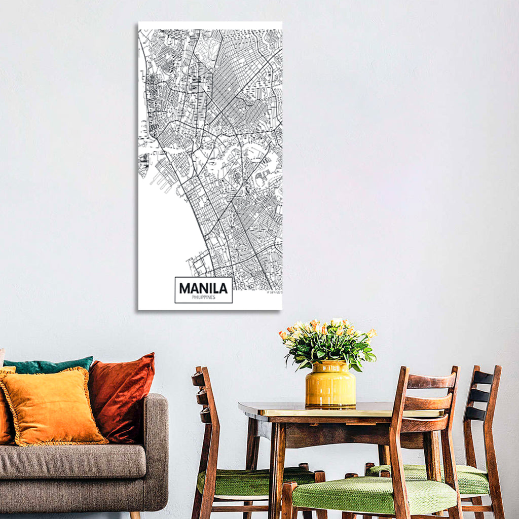 Manila Minimalist City Map Wall Art