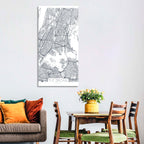 Bronx Black and White Map Wall Art