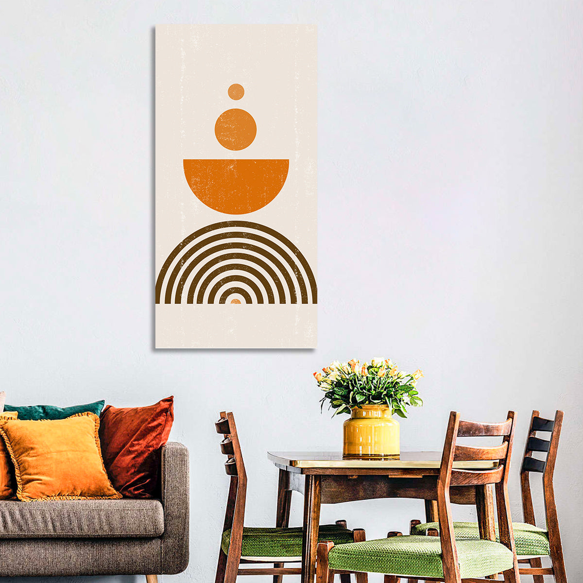 Stacked Orange Sun Wall Art