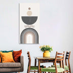 Textured Geometric Sun Wall Art