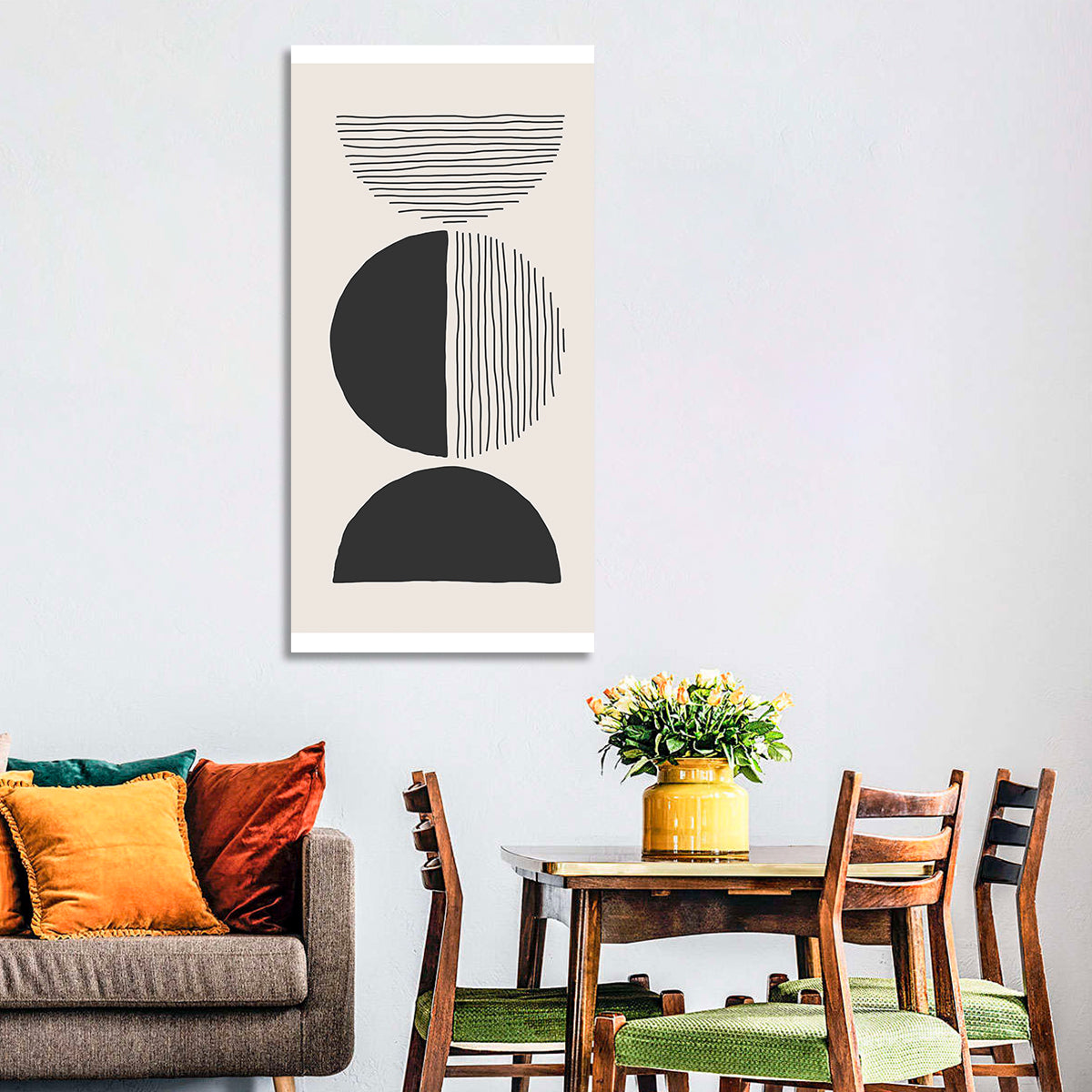 Moon Transition Wall Art in a room, portrait