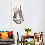 Minimalist Boho Pyramids Wall Art