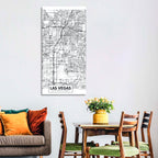 Las Vegas Street Grid Map Wall Art