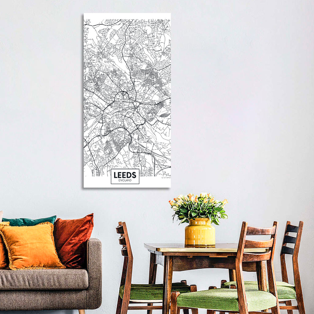 Leeds Street Map Wall Art