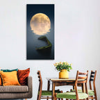 Moonlit Shipwreck Reflection Wall Art