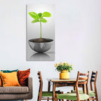 Young Plant on Globe Wall Art