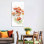 Orange Poppy Cluster Wall Art
