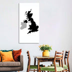 United Kingdom Silhouette Map Wall Art