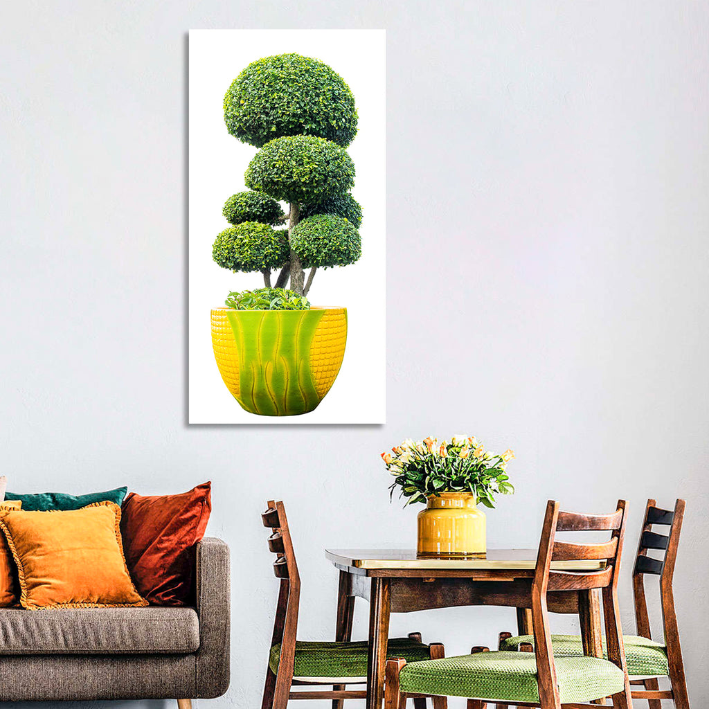 Bonsai Topiary in Yellow Lime Pot Wall Art