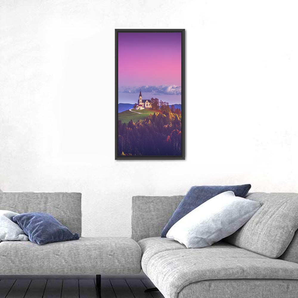 Saint Leonard Hilltop Church Wall Art in a room, portrait