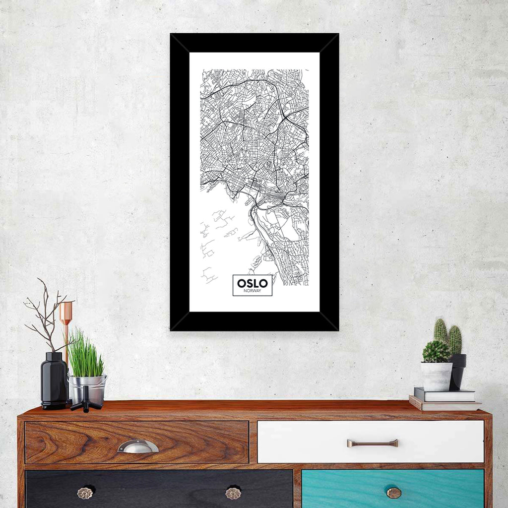 Oslo City Map Wall Art