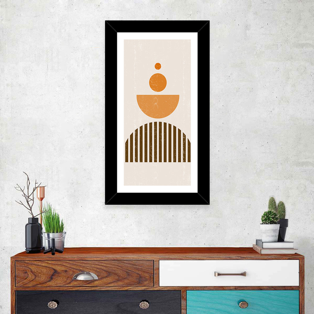 Striped Semicircle Composition Wall Art