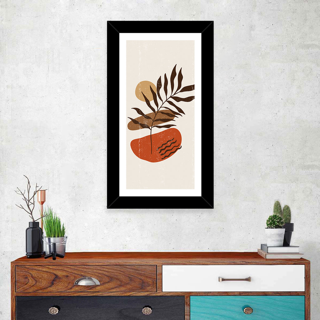 Fern with Terracotta Sun Wall Art