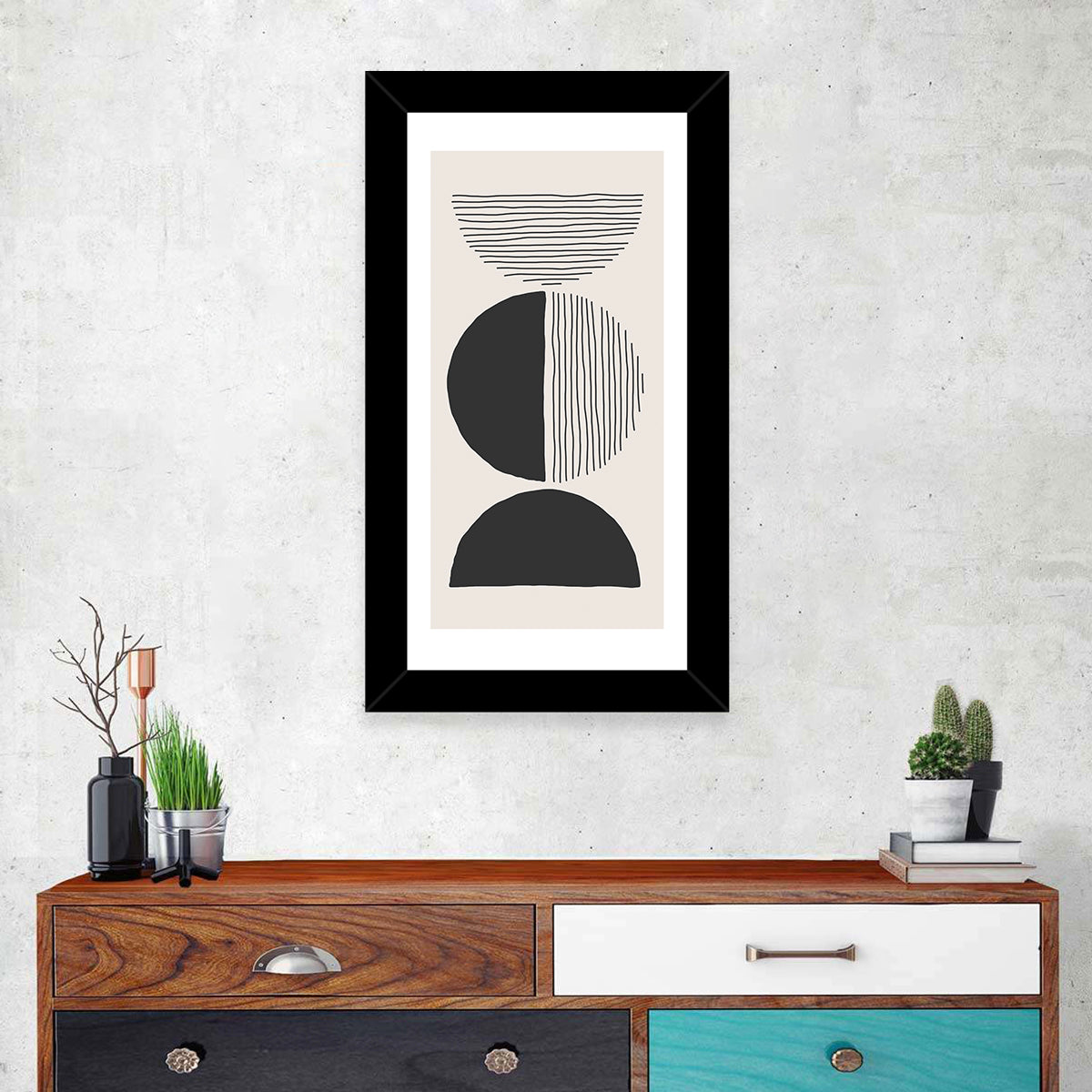 Moon Transition Wall Art in a room, portrait