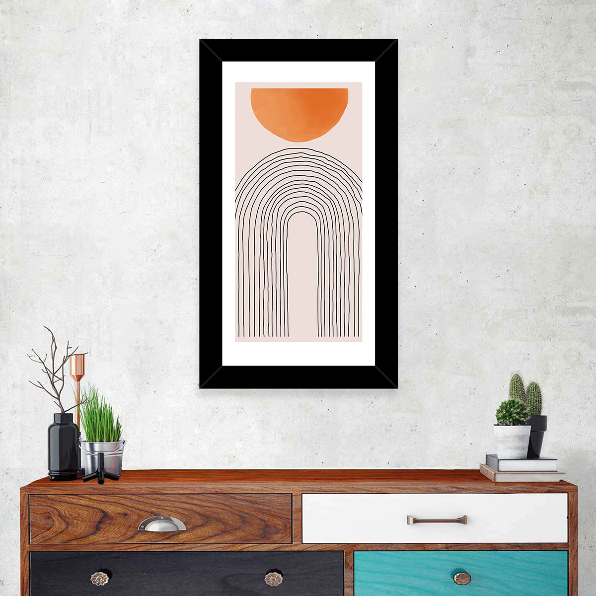 Geometric Sunset Arch Wall Art