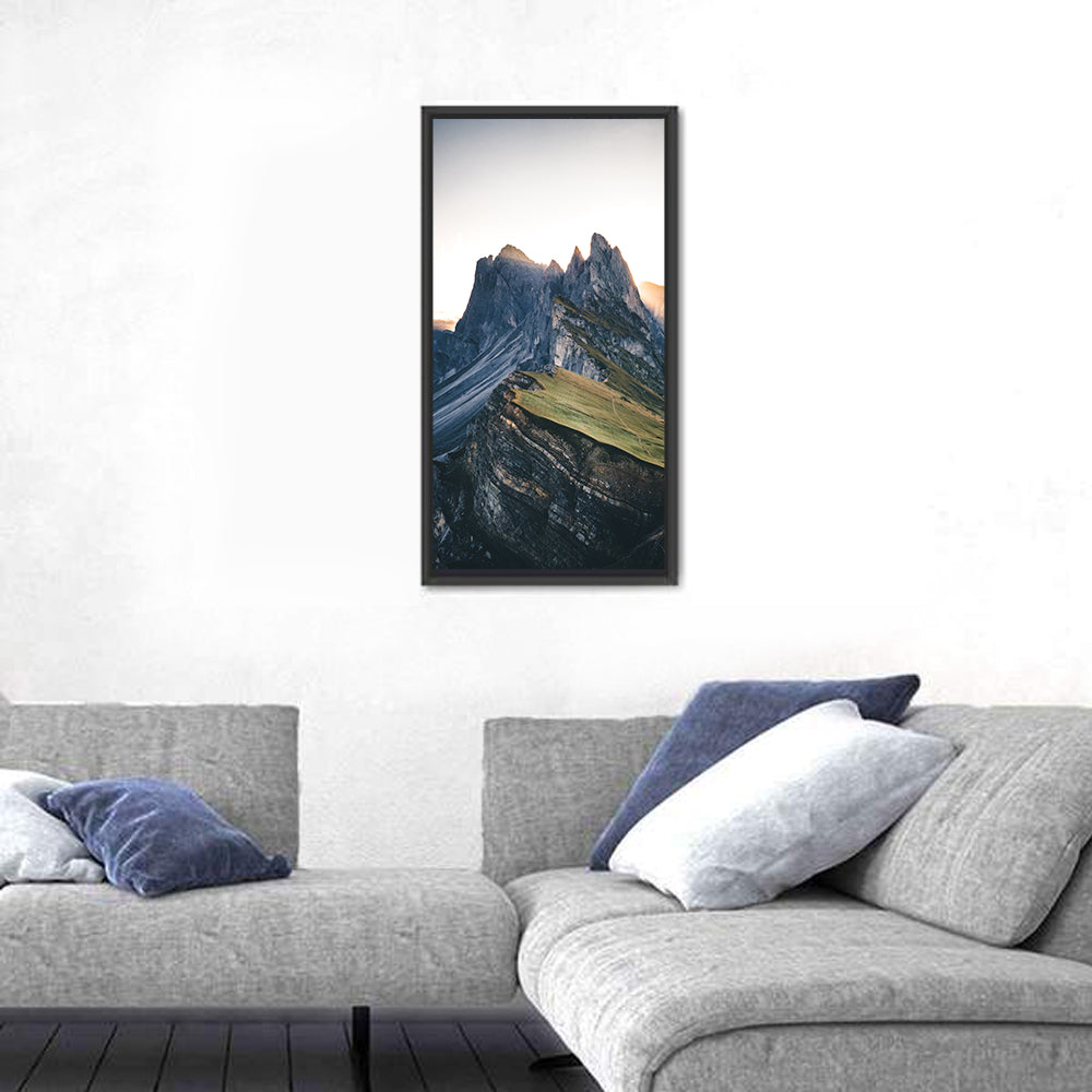 Seceda Ridge, Dolomites Wall Art in a room, portrait