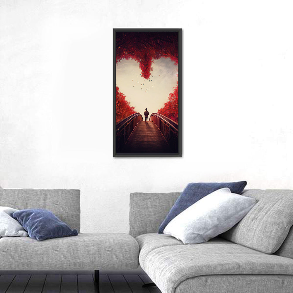 Heart Shaped Forest Path Wall Art