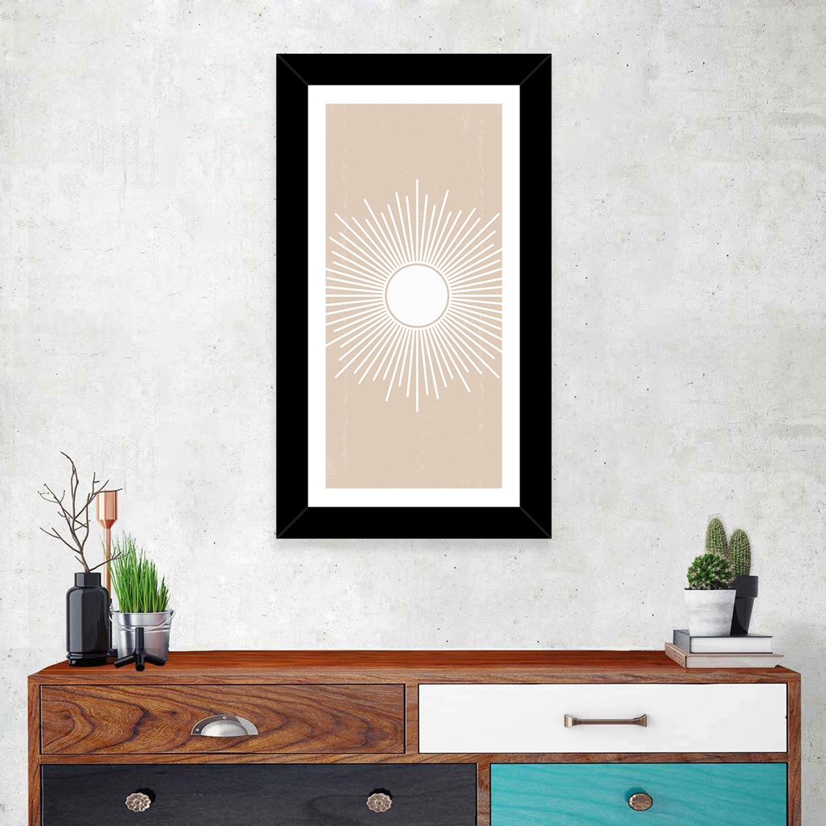 Boho Sun Mandala Wall Art