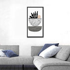 Palm Leaf with Stacked Bowls Wall Art