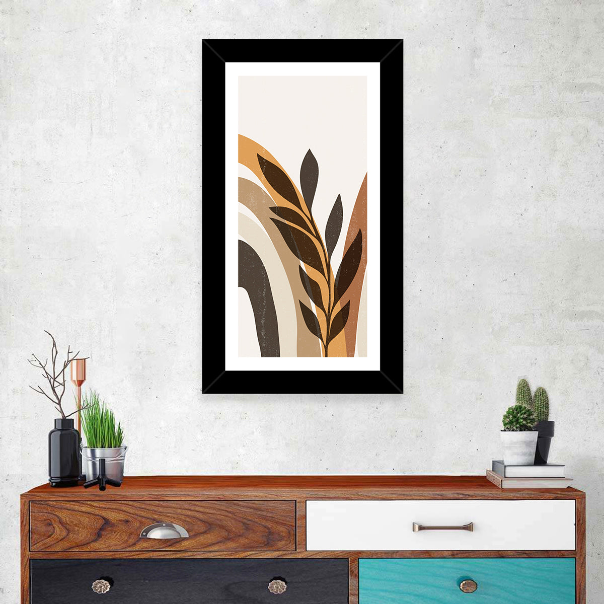 Tropical Boho Leaf Arches Wall Art