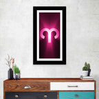 Radiant Aries Zodiac Emblem Wall Art