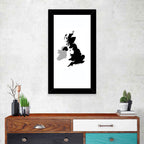 United Kingdom Silhouette Map Wall Art