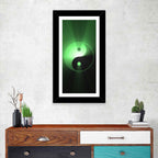 Green Glowing Yin Yang Wall Art