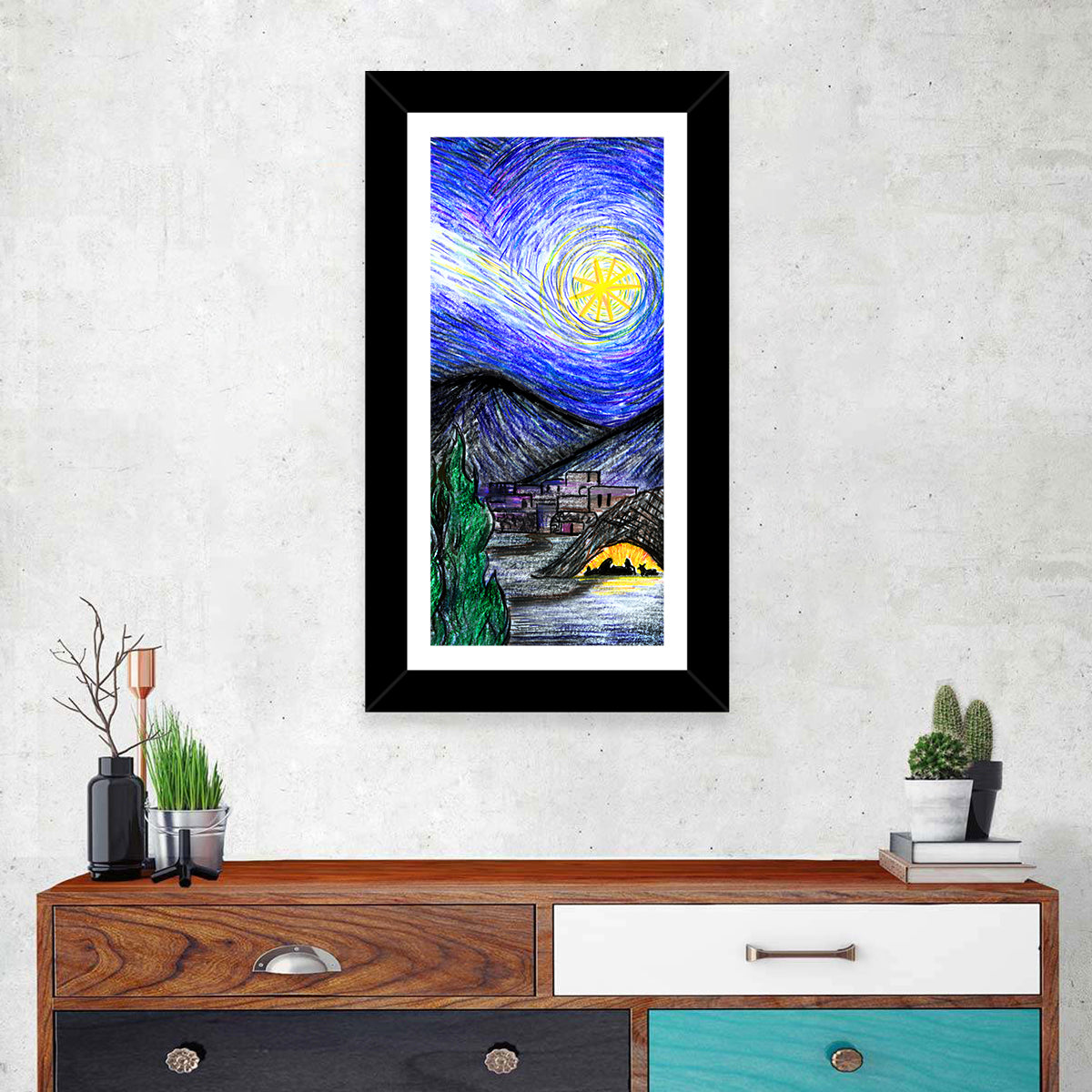 Starry Night Over Bethlehem Wall Art