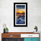Sea Stones at Sunset Wall Art