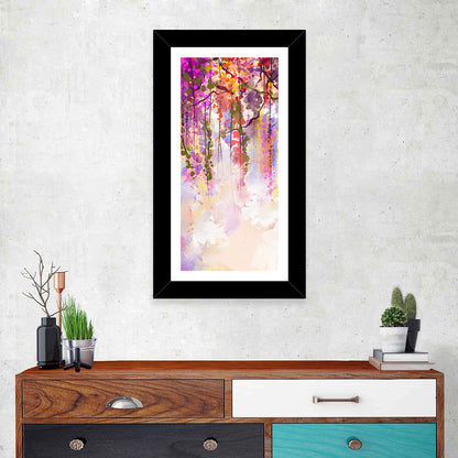 Wisteria Floral Abstract Wall Art