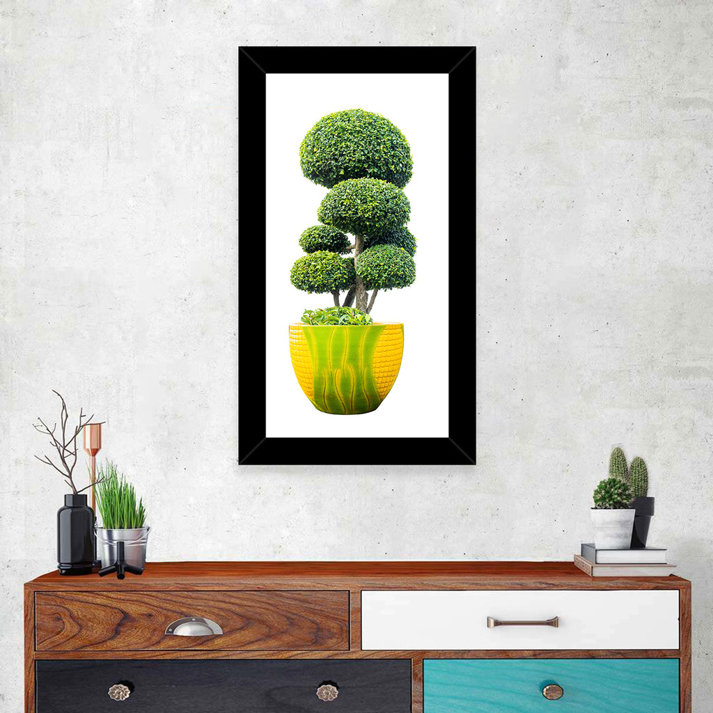 Bonsai Topiary in Yellow Lime Pot Wall Art