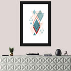 Scandinavian Overlapping Diamonds Wall Art