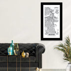 Boston City Map Wall Art