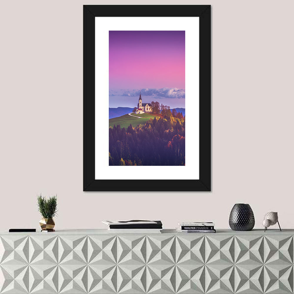 Saint Leonard Hilltop Church Wall Art in a room, portrait