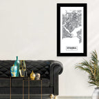 Istanbul City Map Wall Art