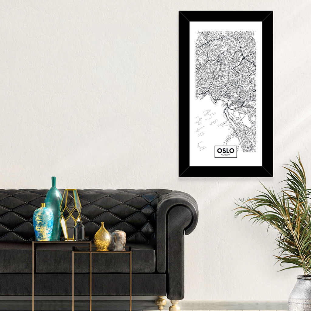 Oslo City Map Wall Art