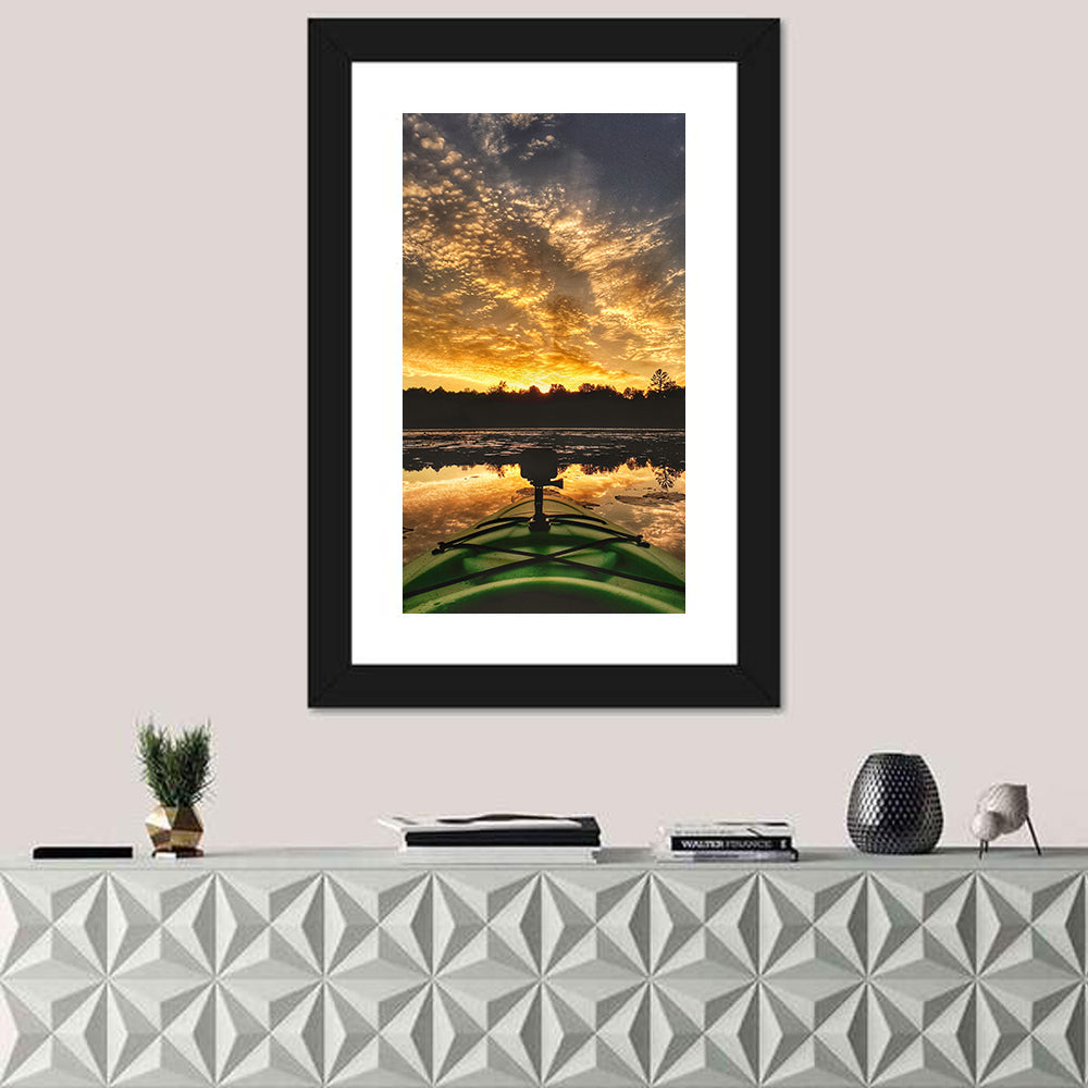 Beaver Dam Sunset, Canada Wall Art in a room, portrait