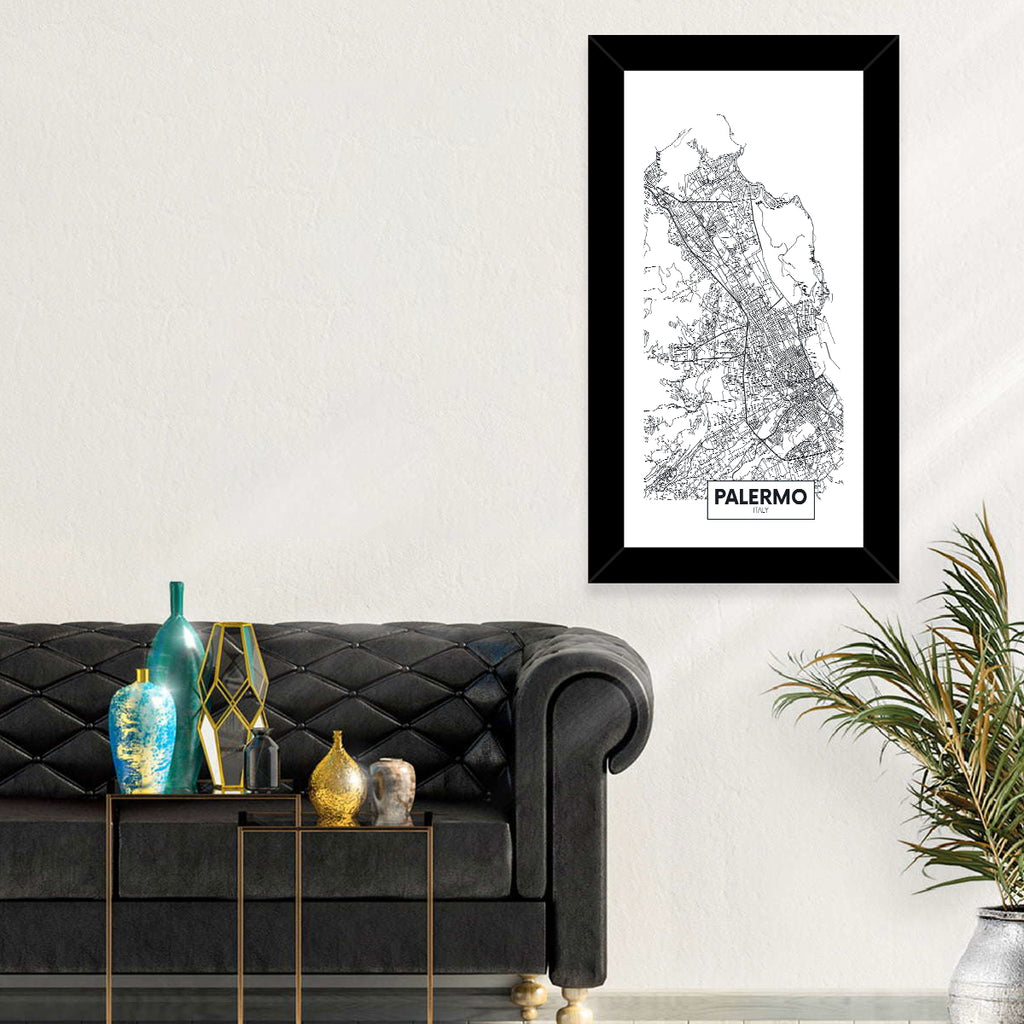 Palermo Minimalist City Map Wall Art
