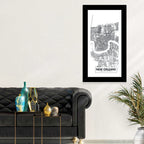 New Orleans Minimalist City Map Wall Art