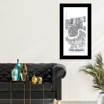 New Orleans City Map Wall Art