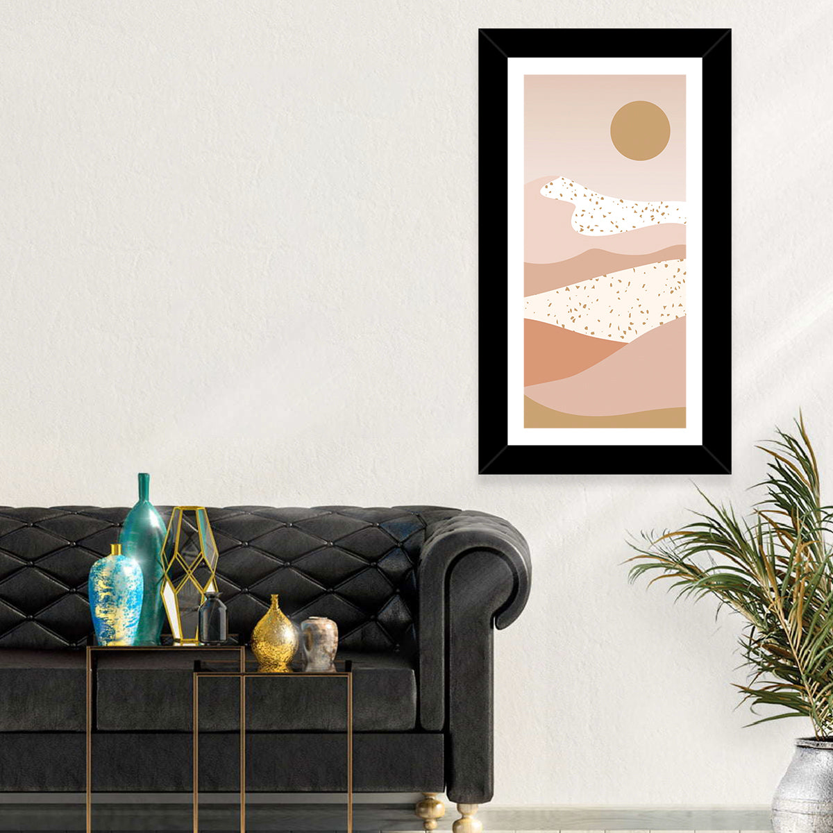 Terrazzo Desert Hills Wall Art in a room, portrait