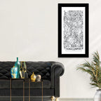Kuala Lumpur Street Grid Map Wall Art