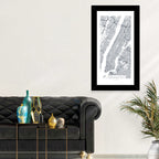 Manhattan Island Map Wall Art
