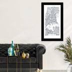 Bronx Black and White Map Wall Art