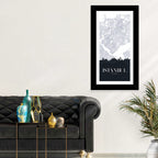 Istanbul Map and Skyline Wall Art