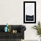 Prague Map with Charles Bridge Wall Art