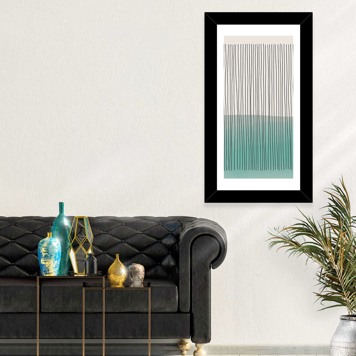 Minimal Horizon Line Study Wall Art in a room, portrait