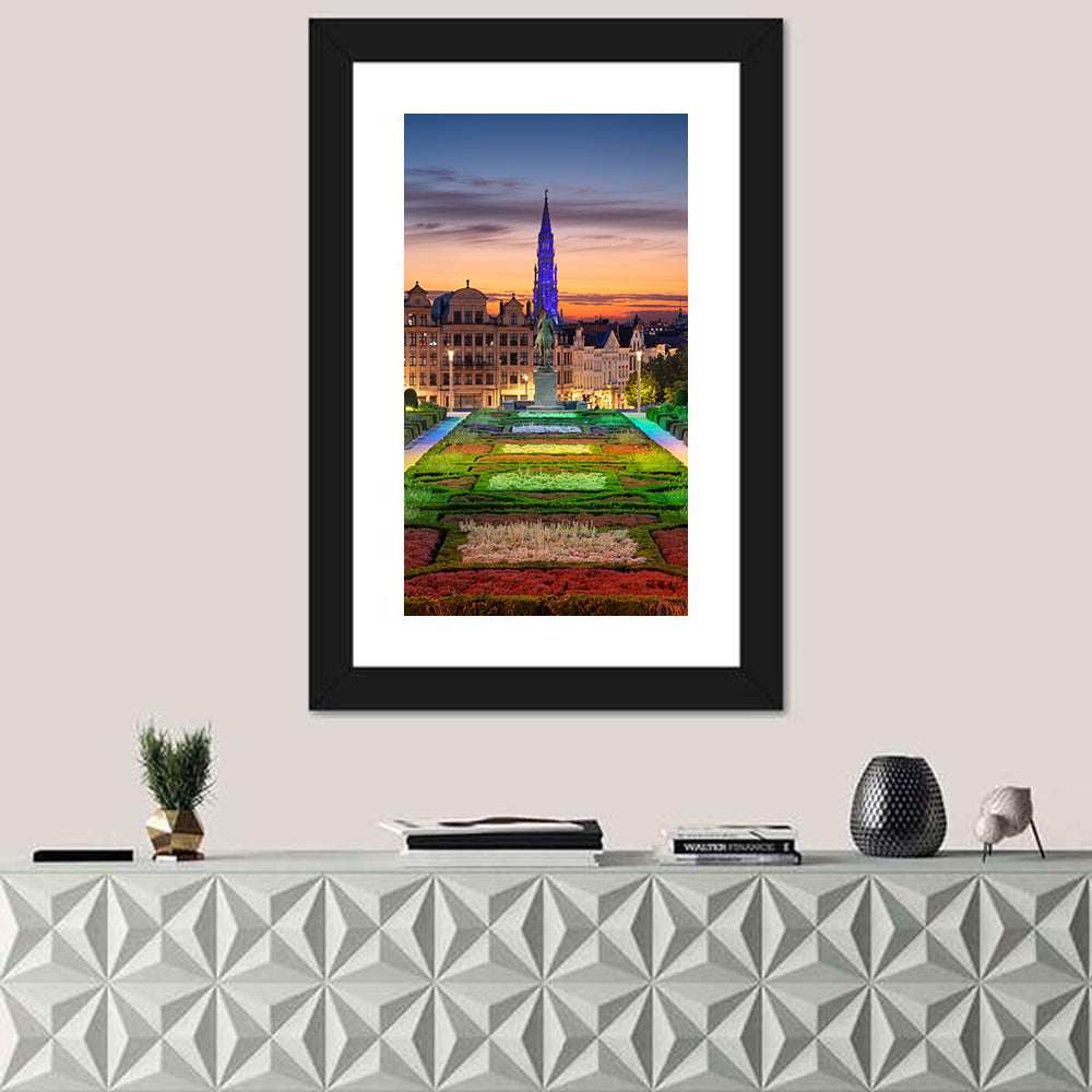 Mont Des Arts, Brussels at Dusk Wall Art