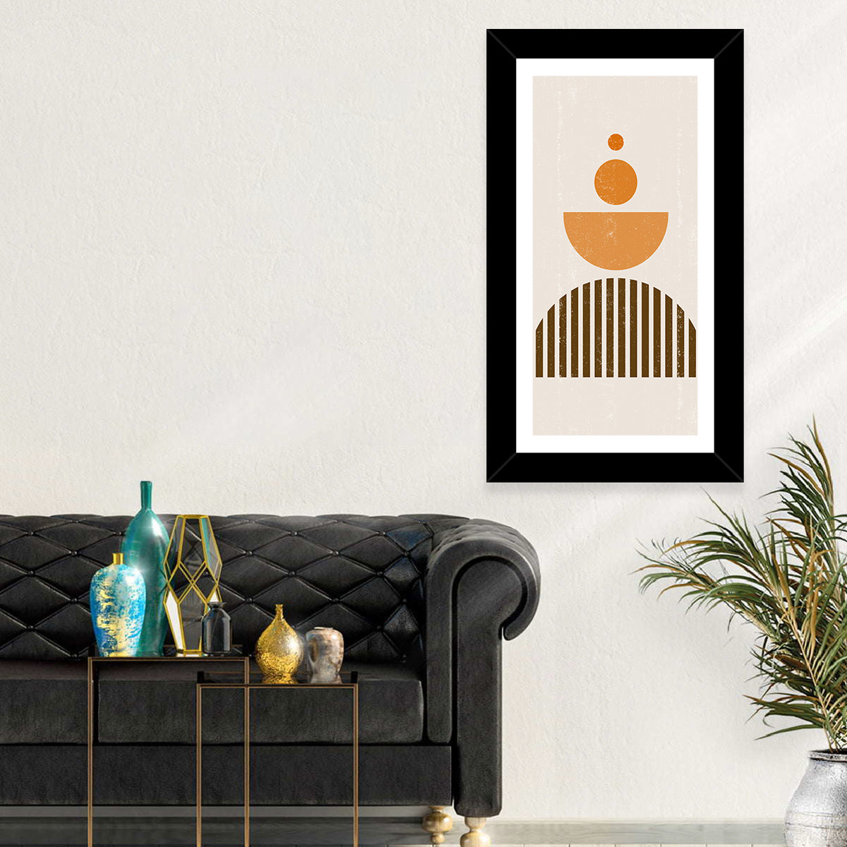 Striped Semicircle Composition Wall Art